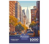 Rompecabezas Difícil para Adultos De 1000 Piezas New York City Skyline Rompecabezas para Adultos Juguetes De Bricolaje Mejora La Memoria Desafiante De Completar 70x50cm/1000pcs