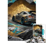 Rompecabezas difícil para Adultos de 1000 Piezas Nissan Skyline GTR R Juego de decoración para el hogar Ideal para Toda la Familia a Partir de 14 años (50x75cm)
