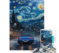 Rompecabezas difícil para Adultos de 1000 Piezas Nissan Skyline R GTR Rompecabezas antiestrés para Adultos Juguetes de decoración para el hogar Desafiante de completar (Tamaño 38x52cm)