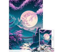 Rompecabezas difícil para Adultos de 1000 Piezas Noche mística con Luna Llena Juegos relajantes Juguetes educativos antiestrés para Aprender y divertirse en casa (50x75cm)