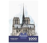 Rompecabezas Difícil para Adultos De 1000 Piezas Notre Dame De Paris Rompecabezas para Adultos Juguetes De Bricolaje Mejora La Memoria Desafiante De Completar 38x26cm/1000pcs