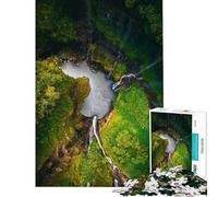 Rompecabezas difícil para Adultos de 1000 Piezas Oasis Escondido Rompecabezas para Adultos Juegos relajantes Vacaciones en casa Matar el Tiempo Regalo de cumpleaños Regalos (tamaño 38x52cm)