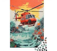 Rompecabezas Difícil para Adultos De 1000 Piezas Ocean Adventure Helicopter Rompecabezas para Adultos Juego Práctico Arte De Pared Regalo De Cumpleaños, Regalos, 52x38cm/1000pcs