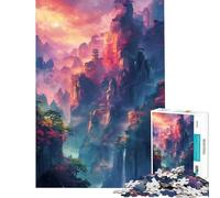 Rompecabezas difícil para Adultos de 1000 Piezas Paisaje Chino Juguetes educativos japoneses para Aprender Juegos relajantes Regalo Educativo para cumpleaños (tamaño 38x52cm)