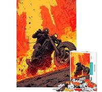 Rompecabezas difícil para Adultos de 1000 Piezas Paisaje de Paseo en Motocicleta Rompecabezas para Adultos Juguetes de Bricolaje Divertidos y con Humor Gran Regalo para los Amantes de los Videojuegos