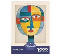 Rompecabezas Difícil para Adultos De 1000 Piezas Paul Klee Face Rompecabezas para Adultos Juguetes De Bricolaje Mejora La Memoria Desafiante De Completar 52x38cm/1000pcs