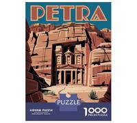 Rompecabezas Difícil para Adultos De 1000 Piezas Petra, Jordan Travel Rompecabezas Antiestrés Juguetes De Corte De Precisión Gran Regalo para Jugar 70x50cm/1000pcs