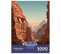 Rompecabezas Difícil para Adultos De 1000 Piezas Petra Jordan Travel Rompecabezas para Adultos Juegos Relajantes Regalo De Cumpleaños Desafío Educativo 70x50cm/1000pcs