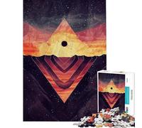 Rompecabezas difícil para Adultos de 1000 Piezas Pirámide Celestial Rompecabezas para Adultos Antiestrés Juguetes Decoración del hogar Desafiante de completar (Tamaño 38x52cm)