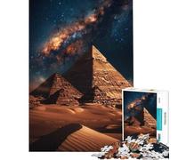 Rompecabezas difícil para Adultos de 1000 Piezas Pirámides egipcias nocturnas Juego Familiar Divertido y Original para Regalar a Amigos y Familiares (tamaño 50x75cm)