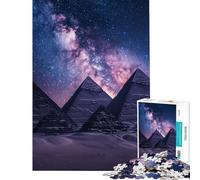 Rompecabezas difícil para Adultos de 1000 Piezas Pirámides egipcias nocturnas Rompecabezas Relajante para Adultos Mejora la Memoria Un Reto para completar (tamaño 38x52cm)