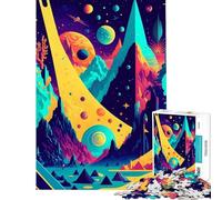 Rompecabezas difícil para Adultos de 1000 Piezas Planeta alienígena Ayuda a ejercitar el Cerebro Juguete Educativo para la diversión Familiar para Mayores de 14 años 38x52cm