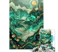 Rompecabezas difícil para Adultos de 1000 Piezas Pradera Alpina Arte Kintsugi Rompecabezas para Adultos Juegos relajantes Vacaciones en casa Matar el Tiempo Regalo de cumpleaños Regalos (50x75cm)