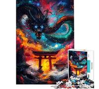 Rompecabezas difícil para Adultos de 1000 Piezas Puerta de la Galaxia del Dragón Rompecabezas para Adultos Juegos relajantes Vacaciones en casa Matar el Tiempo Regalo de cumpleaños Regalos (50x75cm)