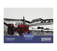 Rompecabezas Difícil para Adultos De 1000 Piezas Red Tractor in Field Rompecabezas para Adultos Juego Práctico Arte De Pared Regalo De Cumpleaños, Regalos, 70x50cm/1000pcs