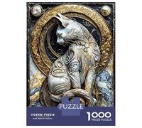 Rompecabezas Difícil para Adultos De 1000 Piezas Regal Kintsugi Cat Art Rompecabezas para Adultos Juego De Ingenio Carrera De Velocidad De Manos Desafío Educativo 38x26cm/1000pcs