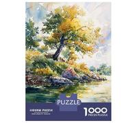 Rompecabezas Difícil para Adultos De 1000 Piezas Riverside Solitude Rompecabezas para Adultos Juego Familiar Difícil Gran Regalo para Jugar 70x50cm/1000pcs
