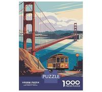 Rompecabezas Difícil para Adultos De 1000 Piezas San Francisco Travel Rompecabezas para Adolescentes Juegos Divertidos Regalos para Mujeres Desafiante De Completar 70x50cm/1000pcs