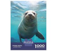Rompecabezas Difícil para Adultos De 1000 Piezas Sea Lion Friend Rompecabezas para Adultos Juego Práctico Arte De Pared Regalo De Cumpleaños, Regalos, 52x38cm/1000pcs