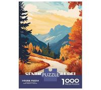 Rompecabezas Difícil para Adultos De 1000 Piezas Sentiero Degli Dei, Italy Landscape Art Rompecabezas Antiestrés Juguetes De Corte De Precisión Gran Regalo para Jugar 52x38cm/1000pcs