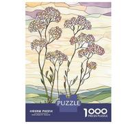 Rompecabezas Difícil para Adultos De 1000 Piezas Stained Glass Floral Landscape Rompecabezas para Adultos Juego Familiar Difícil Gran Regalo para Jugar 38x26cm/1000pcs