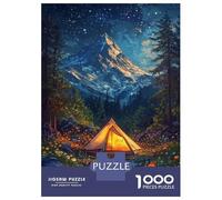 Rompecabezas Difícil para Adultos De 1000 Piezas Starry Night Camping -1 Rompecabezas para Adultos Juguetes Antiestrés Desafío Educativo De Corte De Precisión 52x38cm/1000pcs