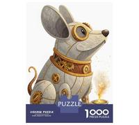 Rompecabezas Difícil para Adultos De 1000 Piezas Steampunk Mouse with Molten Gold Rompecabezas para Adultos Juegos Relajantes Difícil Desafío Educativo Difícil 70x50cm/1000pcs