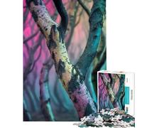 Rompecabezas difícil para Adultos de 1000 Piezas Surrealismo Un Bosque Donde Cada árbol Tiene Arte Juegos educativos Juguetes Juegos educativos Divertido Regalos para Mujeres (Tamaño 38x52cm)