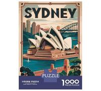 Rompecabezas Difícil para Adultos De 1000 Piezas Sydney Travel Rompecabezas para Adolescentes Juegos Divertidos Regalos para Mujeres Desafiante De Completar 38x26cm/1000pcs