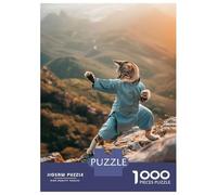 Rompecabezas Difícil para Adultos De 1000 Piezas Tai Chi Master Kitty Rompecabezas para Adultos Juegos Relajantes Mejora La Memoria Regalo De Cumpleaños, Regalos, 70x50cm/1000pcs