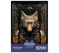 Rompecabezas Difícil para Adultos De 1000 Piezas The Golden Wolf Ruler Rompecabezas para Adultos Juguetes De Bricolaje Mejora La Memoria Desafiante De Completar 38x26cm/1000pcs