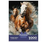 Rompecabezas Difícil para Adultos De 1000 Piezas The Horses Loves to Run Rompecabezas para Adultos Juguetes De Bricolaje Mejora La Memoria Desafiante De Completar 70x50cm/1000pcs