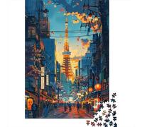 Rompecabezas Difícil para Adultos De 1000 Piezas Tokyo Tower Night Scene Rompecabezas para Adultos Juego Práctico Arte De Pared Regalo De Cumpleaños, Regalos, 38x26cm/1000pcs
