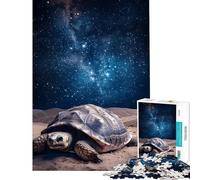 Rompecabezas difícil para adultos de 1000 piezas Tortuga gigante bajo las estrellas Juguete de bricolaje para adultos divertido y con humor Un gran regalo para los amantes de los videojuegos (38x26cm)