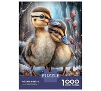 Rompecabezas Difícil para Adultos De 1000 Piezas Two Ducklings in Winter Scene Rompecabezas para Adultos Juguetes De Bricolaje Mejora La Memoria Desafiante De Completar 70x50cm/1000pcs