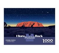 Rompecabezas Difícil para Adultos De 1000 Piezas Uluru Ayers Rock Australia Landscape Rompecabezas Juego Práctico Una Obra De Arte Regalos para Amigos Y Familiares 38x26cm/1000pcs