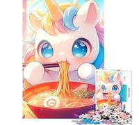 Rompecabezas difícil para Adultos de 1000 Piezas Unicornio Ramen Cuento de Hadas Juegos educativos Juguetes Juegos educativos Divertido Regalos para Mujeres (Tamaño 38x52cm)