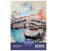 Rompecabezas Difícil para Adultos De 1000 Piezas Venice in Watercolor Rompecabezas para Adultos Juego Familiar Difícil Gran Regalo para Jugar 70x50cm/1000pcs