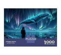 Rompecabezas Difícil para Adultos De 1000 Piezas Whale Watching Aurora Borealis Rompecabezas para Adultos Juegos Relajantes Mejora La Memoria Regalo De Cumpleaños, Regalos, 52x38cm/1000pcs