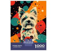 Rompecabezas Difícil para Adultos De 1000 Piezas White West Highland Terrier Pop Art Print Playful Dog Decor Rompecabezas para Adultos Juego De Ingenio Carrera De Velocidad De Manos Desafío Educativo