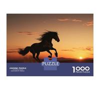Rompecabezas Difícil para Adultos De 1000 Piezas Wild Horse Running Desert Rompecabezas para Adultos Juego Familiar Difícil Gran Regalo para Jugar 38x26cm/1000pcs