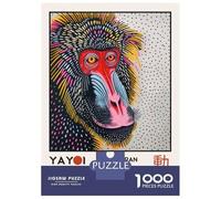 Rompecabezas Difícil Para Adultos De 1000 Piezas Yayoi Kusama Mandrill No.1 Exhibition Poster Rompecabezas Para Adultos Juegos Relajantes Mejora La Memoria Regalo De Cumpleaños, Regalos, 52x38cm/1000p