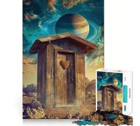 Rompecabezas difícil para Adultos Letrina en el Espacio Exterior, 1000 Piezas, Memory Lift, fácil de armar, Ideal para el Ocio Regalo artístico (50x75cm)