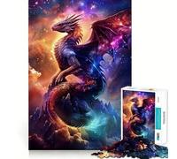 Rompecabezas difícil para Adultos Nebula Storm Dragon de 1000 Piezas Think Toy Peaceful Fun Clean Cut Fine Art Piece (50x75cm)