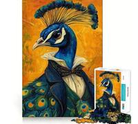 Rompecabezas difícil para Adultos Pavo Real Caballero de 1000 Piezas Juguete de Calidad Obra de Arte de líneas limpias y Divertidas (38x52cm)