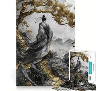 Rompecabezas difícil para Adultos Samurái en Paisaje Dorado de 1000 Piezas Juguete de lógica Fina Divertido y Relajante Bordes limpios Regalo Original (50x75cm)