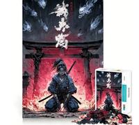 Rompecabezas difícil para Adultos: Samurai Frente a la Puerta Torii, 1000 Piezas, Juego de Habilidad, Ideal para Toda la Familia, con Corte preciso, Coleccionable (38x26cm)