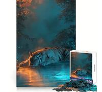 Rompecabezas difícil para Adultos Tigre descansando Junto al Agua, 1000 Piezas, Juego de Habilidad, Tiempo en Familia, Arte de Corte preciso, Coleccionable (38x52cm)