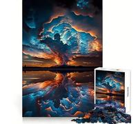 Rompecabezas difícil para Adultos Tormenta en la Playa al Atardecer de 1000 Piezas, Juguete de lógica, vínculo Familiar, Corte de precisión, cálida Sorpresa 38x52cm