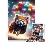 Rompecabezas difícil Paseo Espacial del Panda Rojo para Adultos, 1000 Piezas, Mejora la Memoria, relaja la Mente, Bordes Afilados, Regalo Elegante (38x52cm)